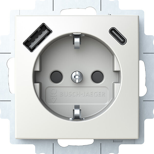 Busch-Jaeger SCHUKO Steckdose USB-A+C 20 EUCB2USBAC-914